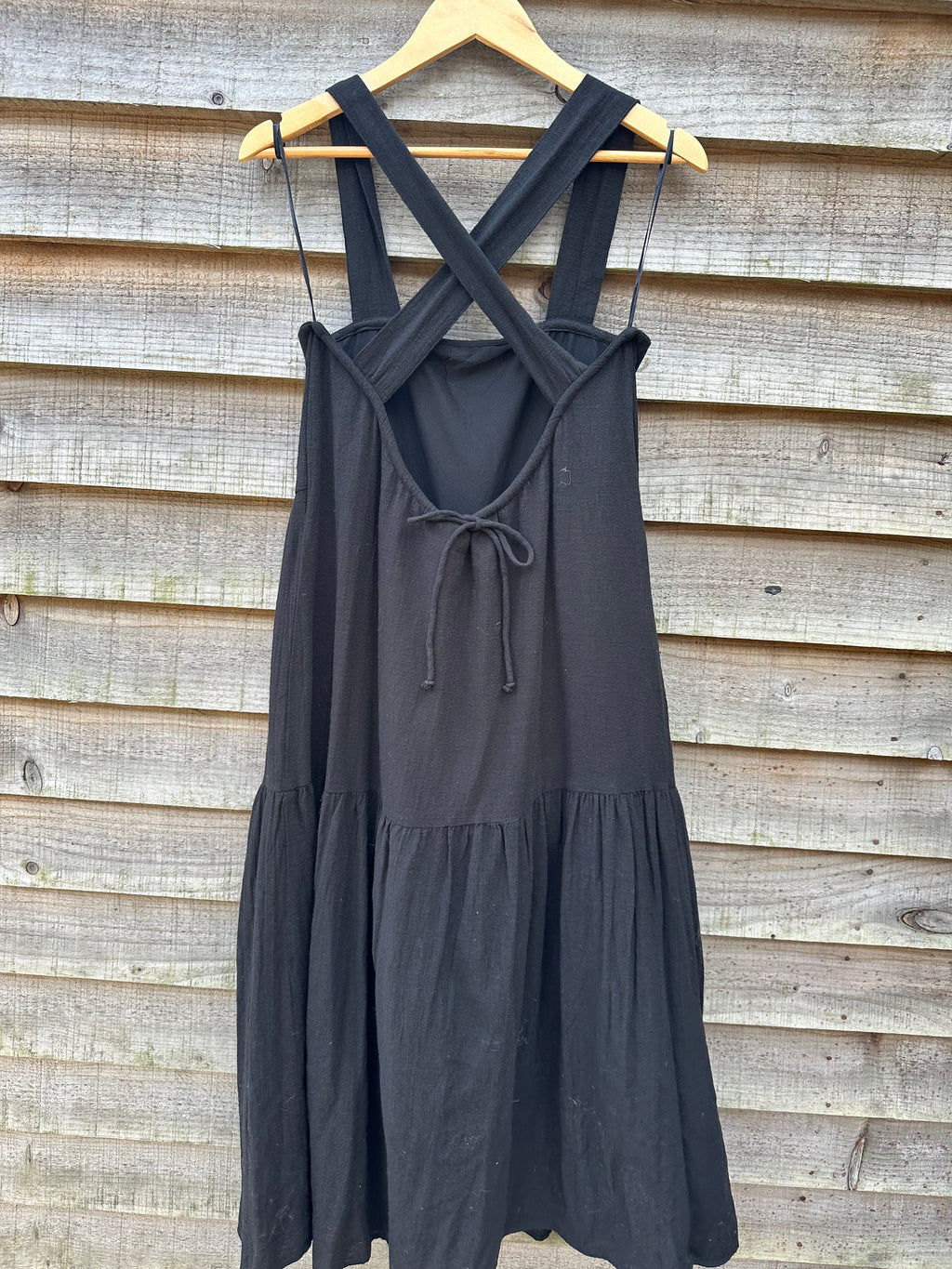 Black Cheesecloth Sundress