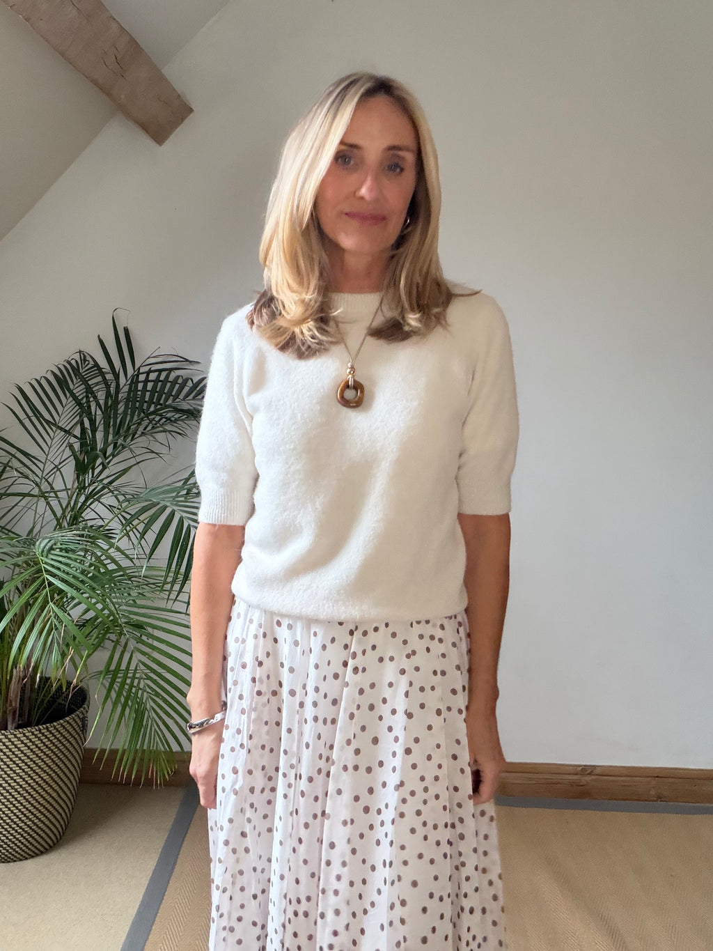 Short Sleeve Alpaca Jumper