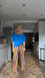 Boho Striped Knitted Pants