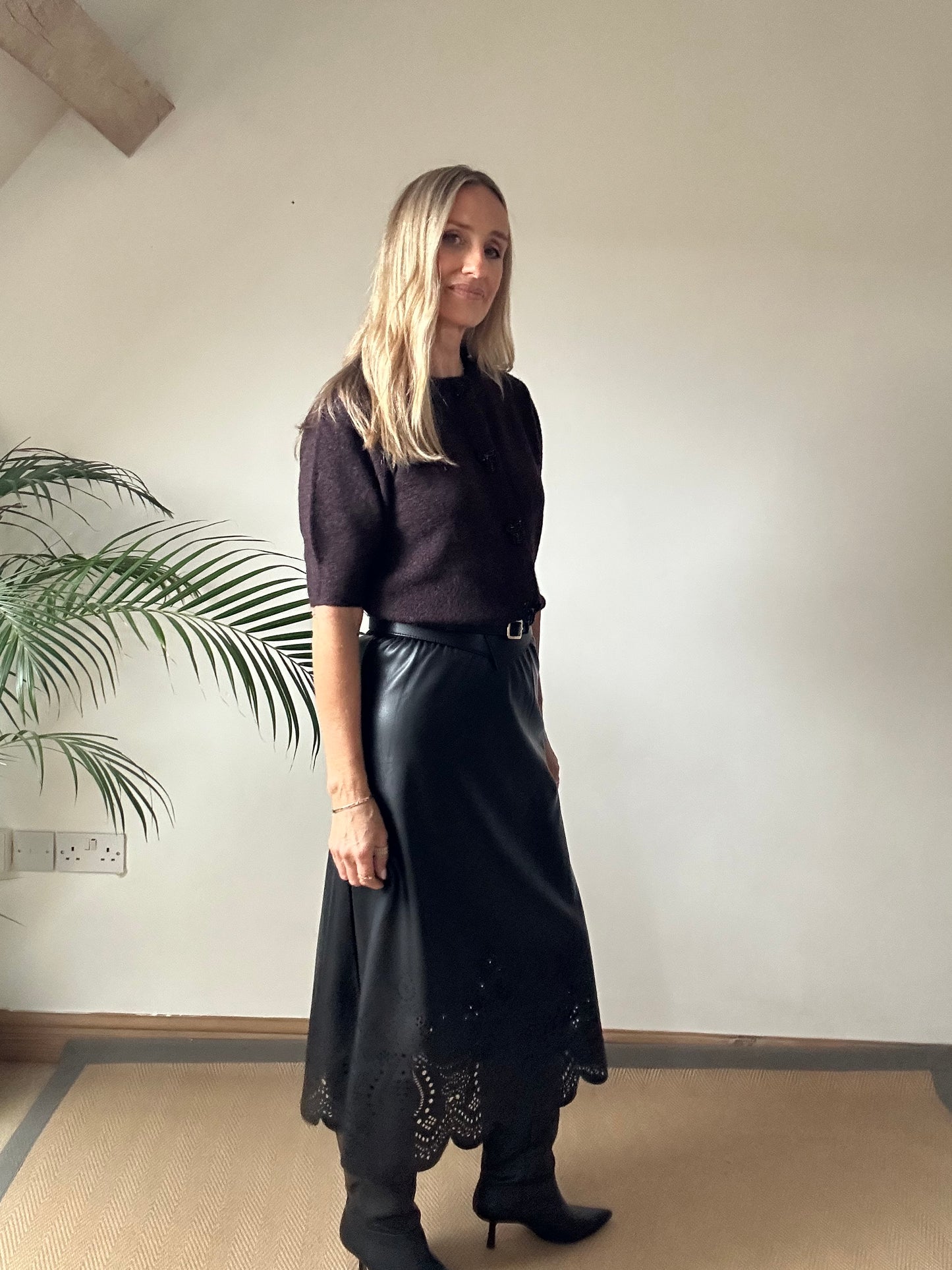 Aubergine cardigan