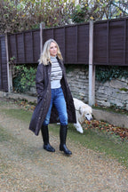 Chocolate Knee Length Barn Coat