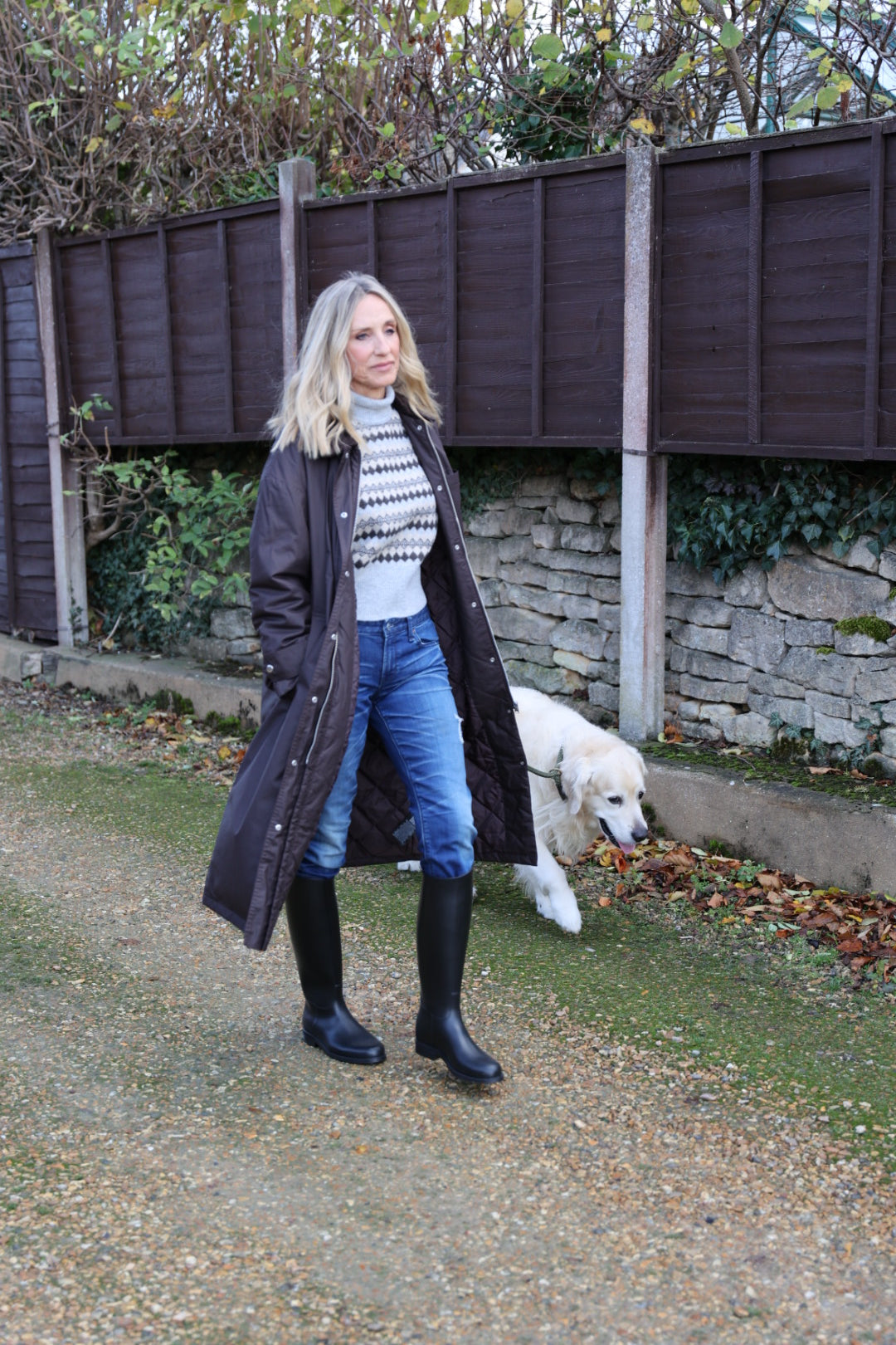 Chocolate Knee Length Barn Coat