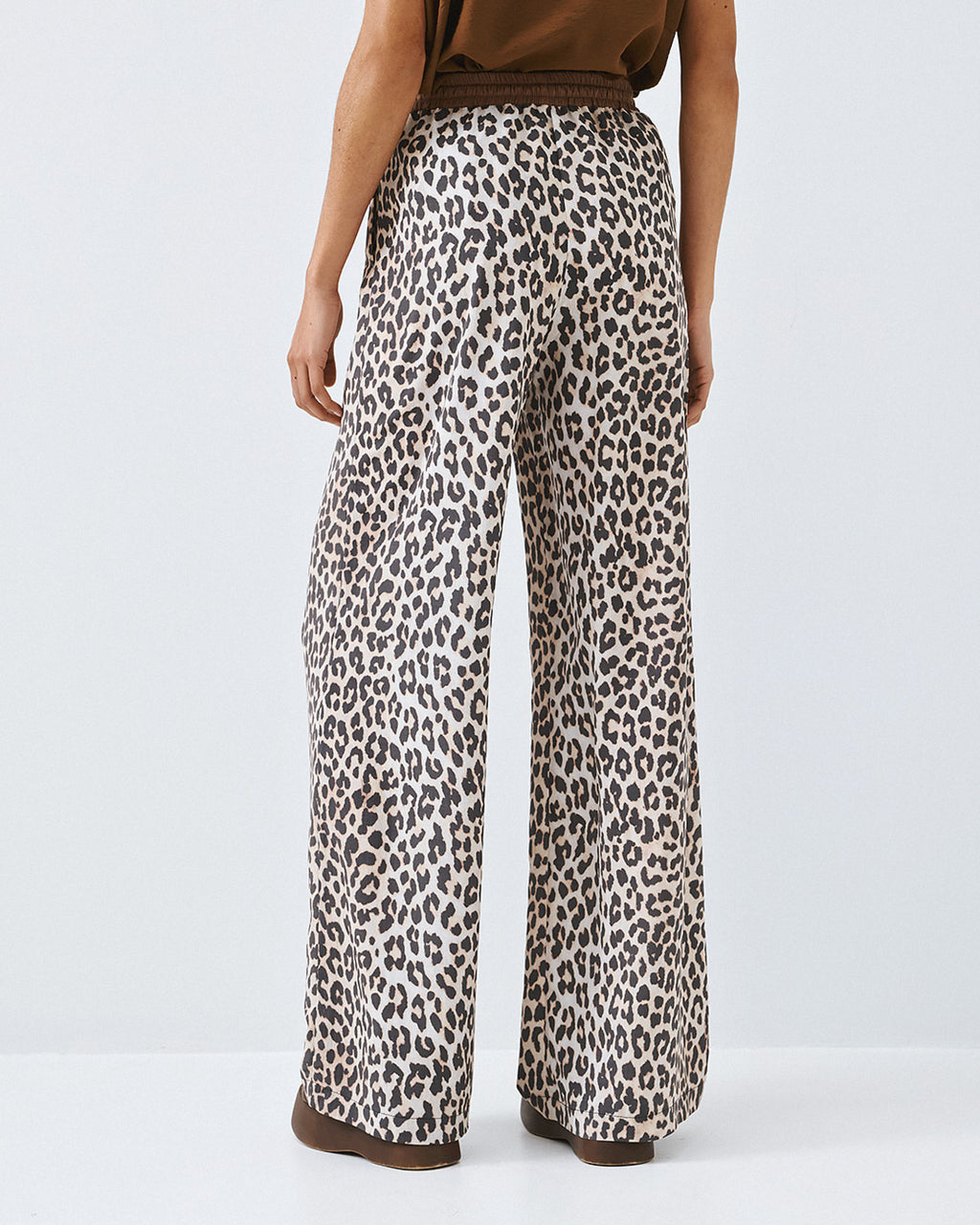 Leopard Print Wide leg Trousers