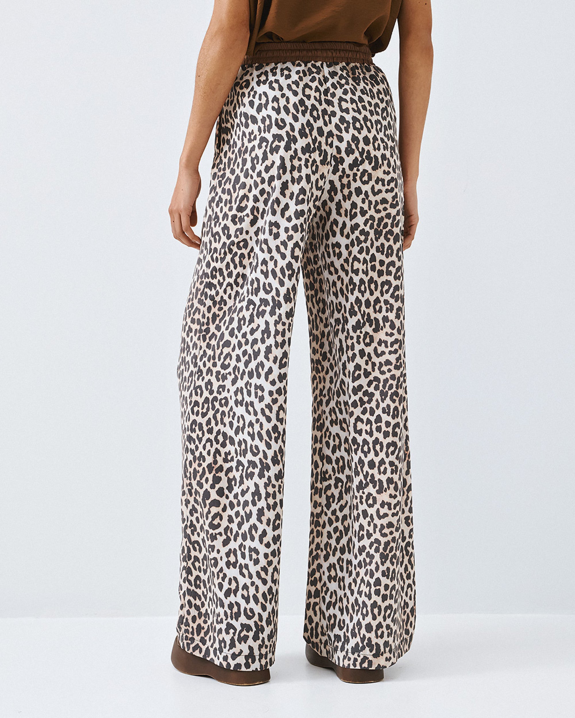Leopard Print Wide leg Trousers