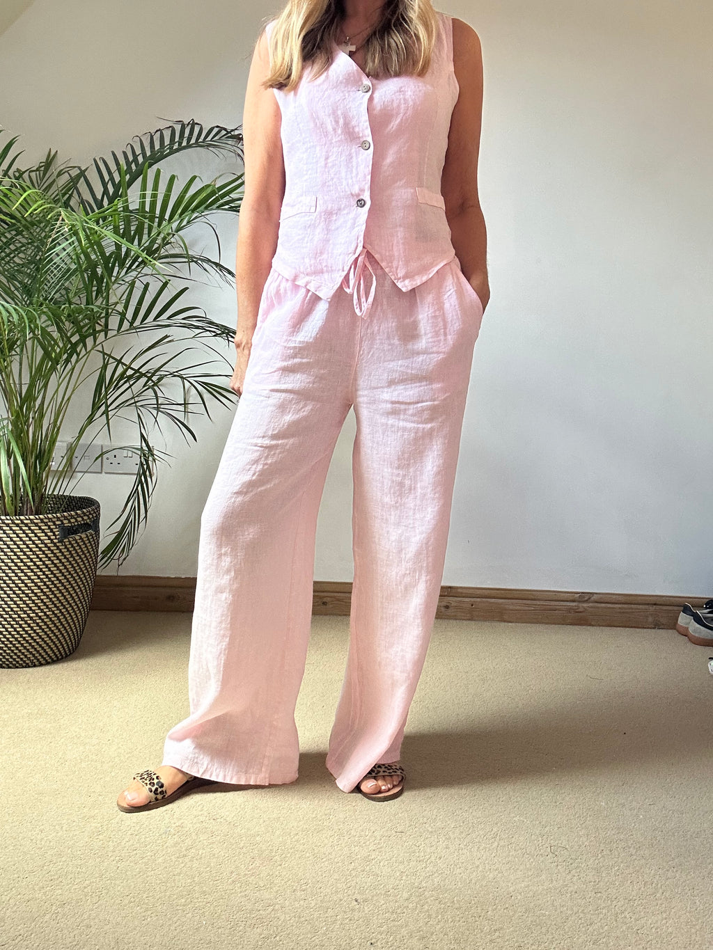 Wide Leg Linen Pants