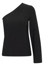 One Shoulder Glitter Top