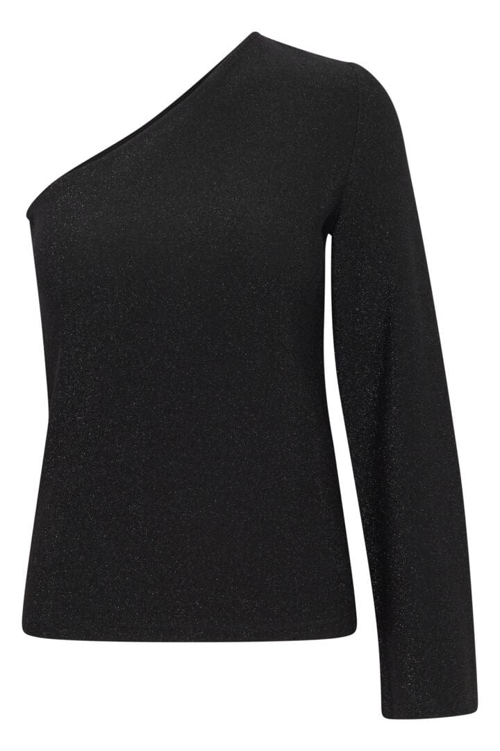 One Shoulder Glitter Top
