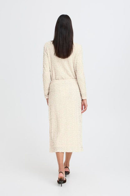 Cream Sequin Skirt