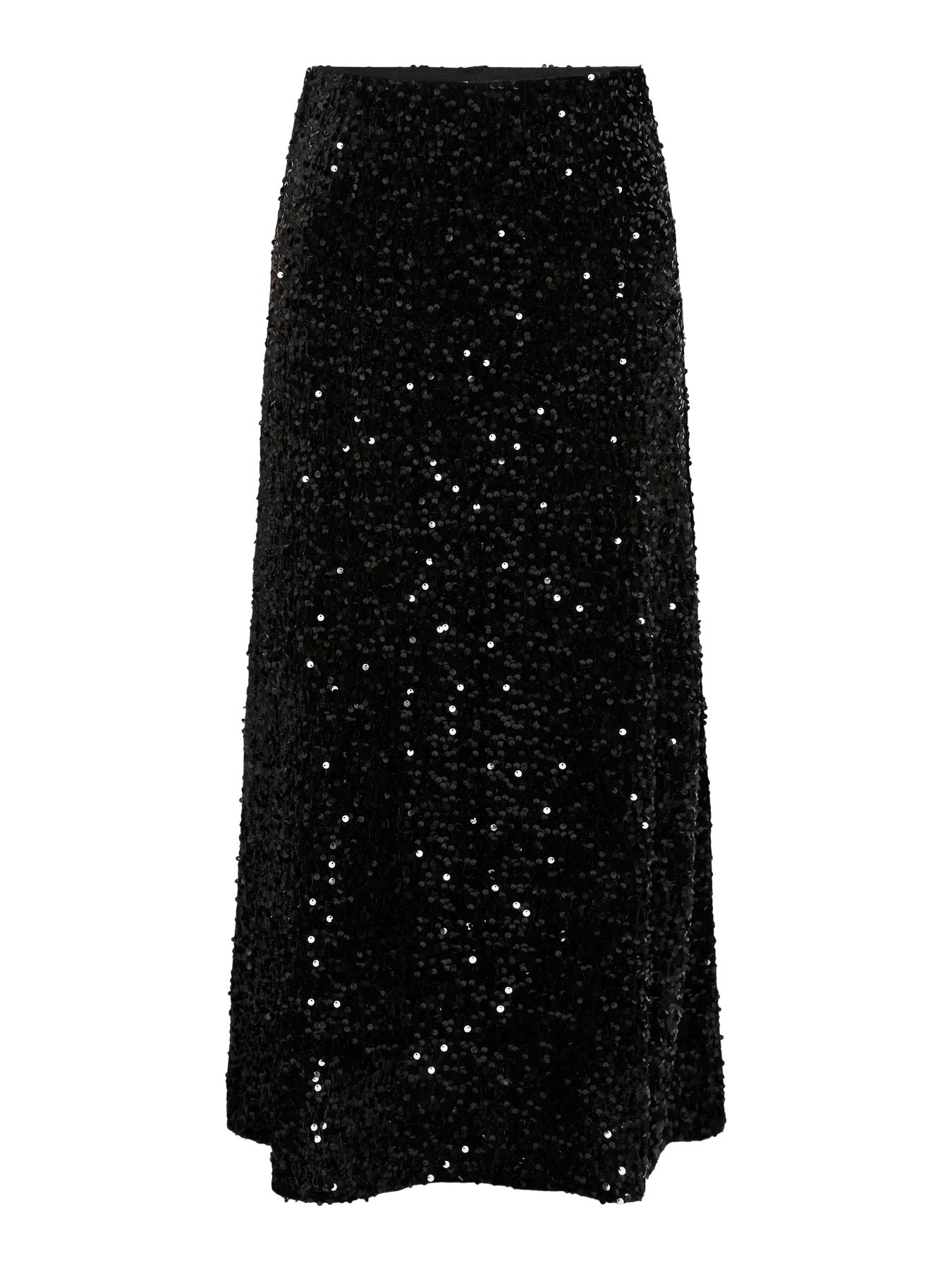 Sequin Maxi Skirt - Wine/ silver/black