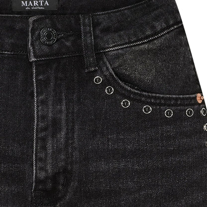 Studded Barrel Jeans
