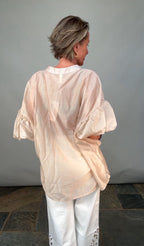 Sheer Puff Sleeve Blouse