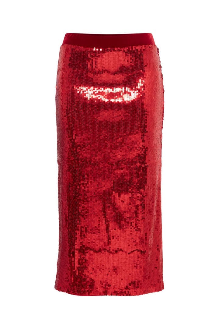 Red Sequin Skirt