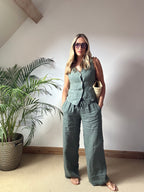Wide Leg Linen Pants