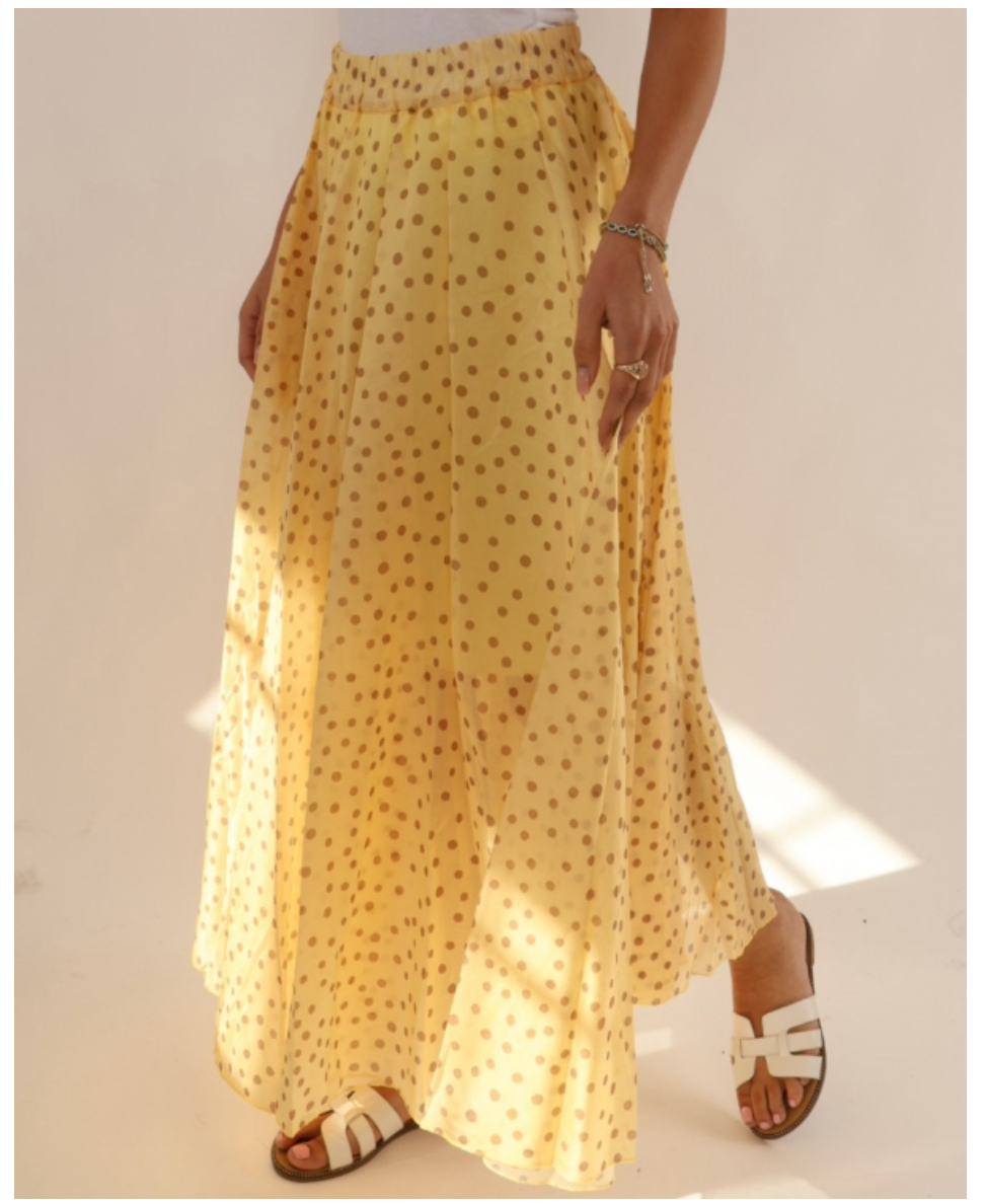 Polka Dot Maxi Skirt