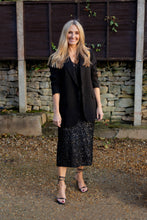 Load image into Gallery viewer, Sequin Pencil Skirt - Black
