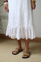 Broderie Anglaise Sundress - White