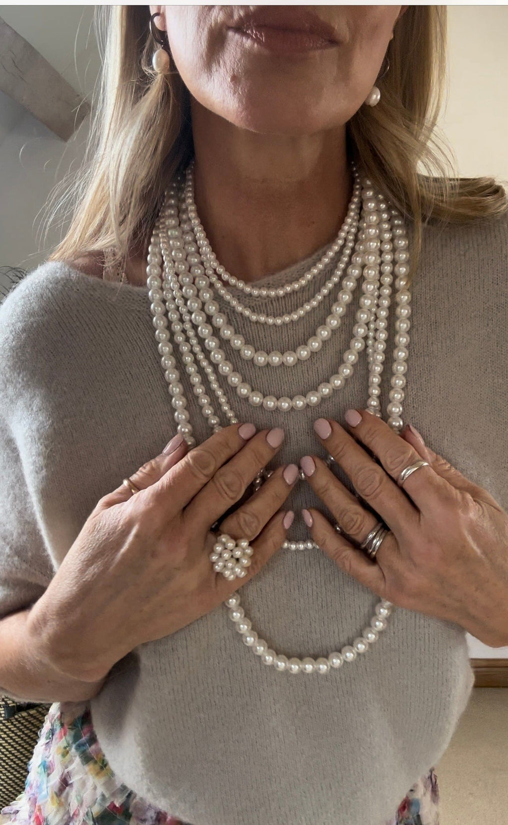 Multi Strand Pearl Necklace