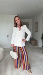 Boho Striped Knitted Pants