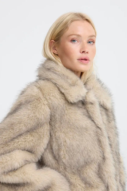 Oatmeal Short Fur Jacket
