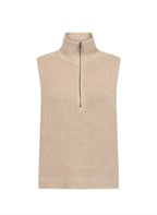 Zip Up Sleeveless Knit