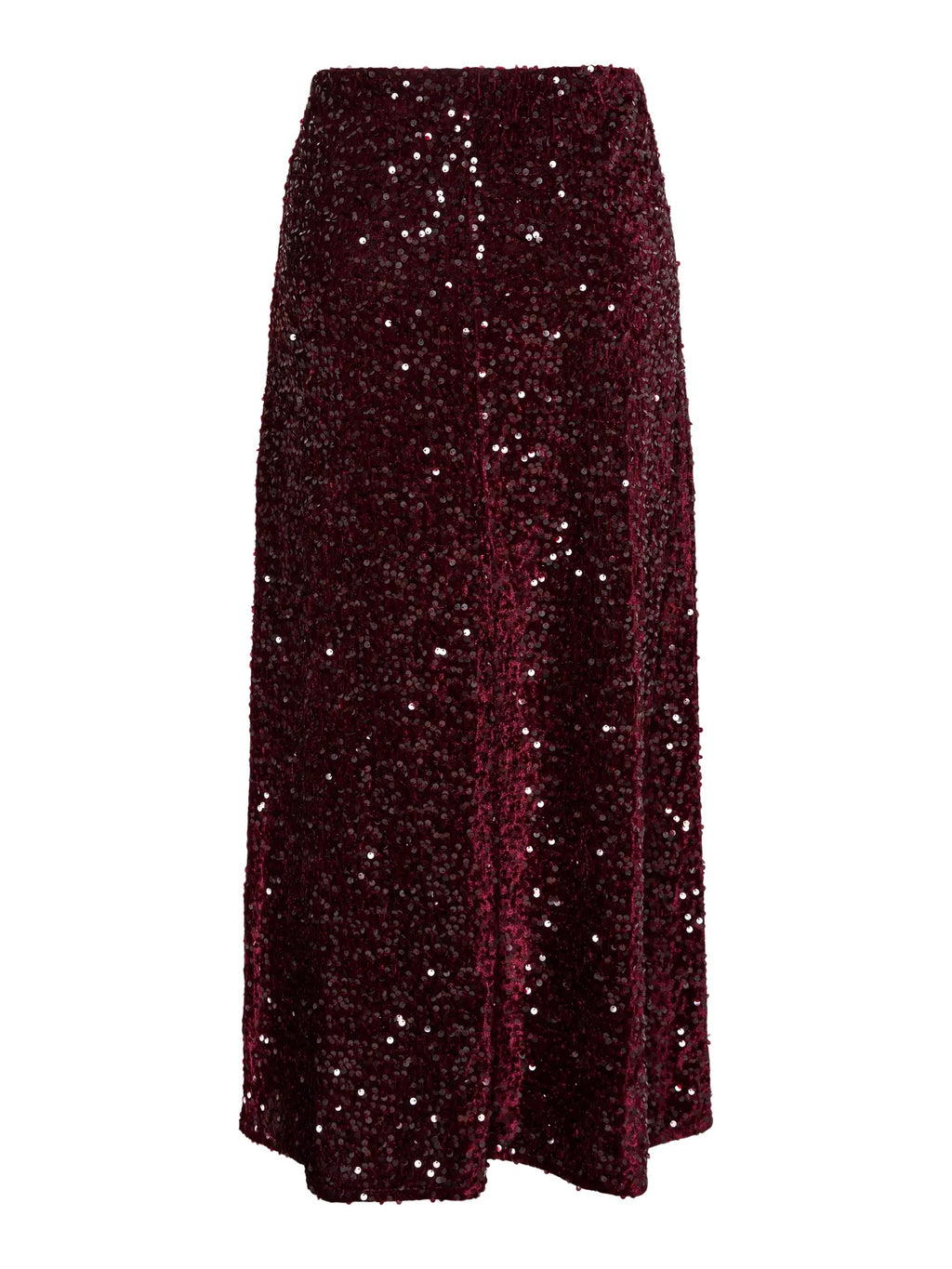 Sequin Maxi Skirt - Wine/ silver/black