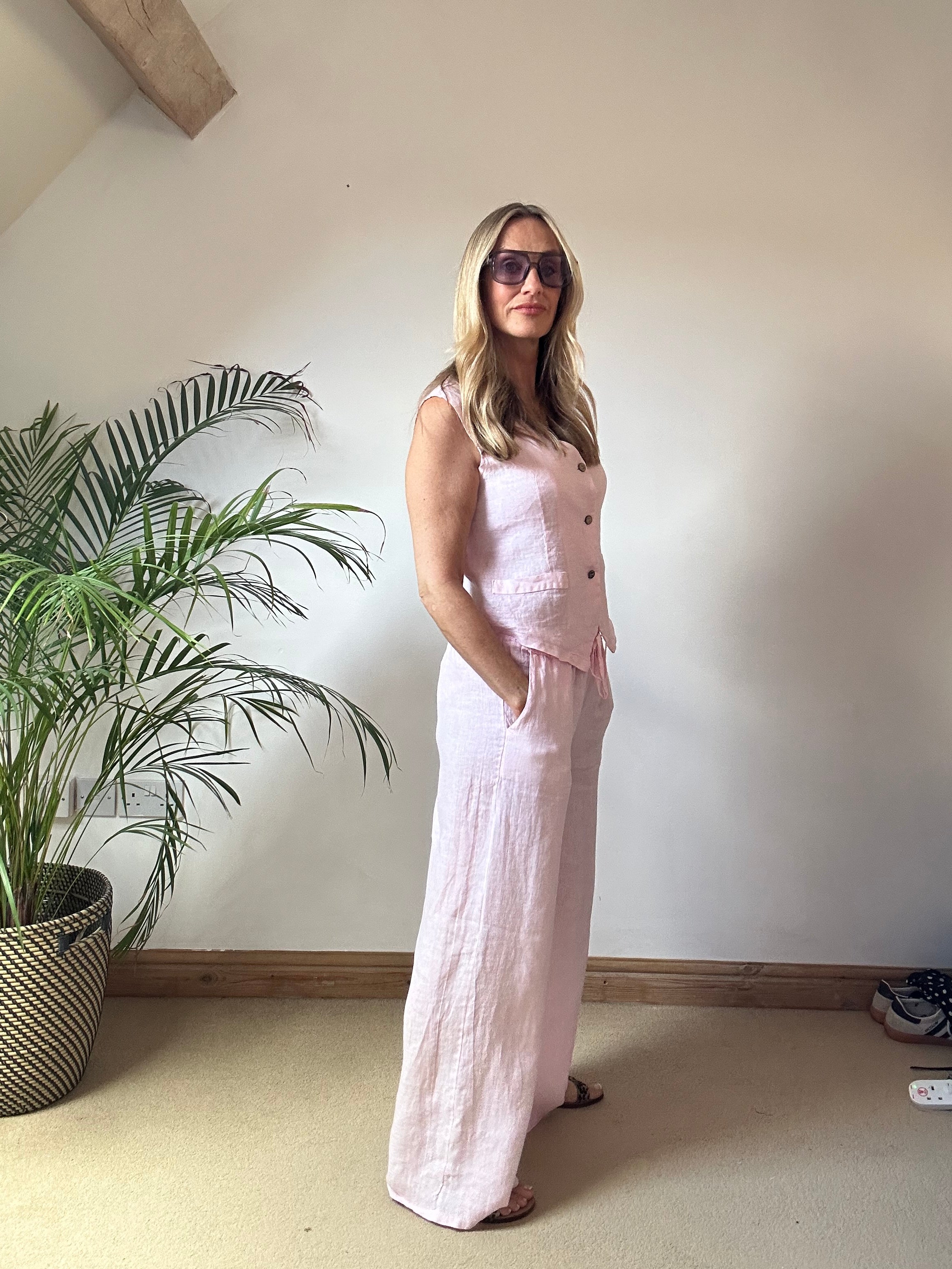 Wide Leg Linen Pants