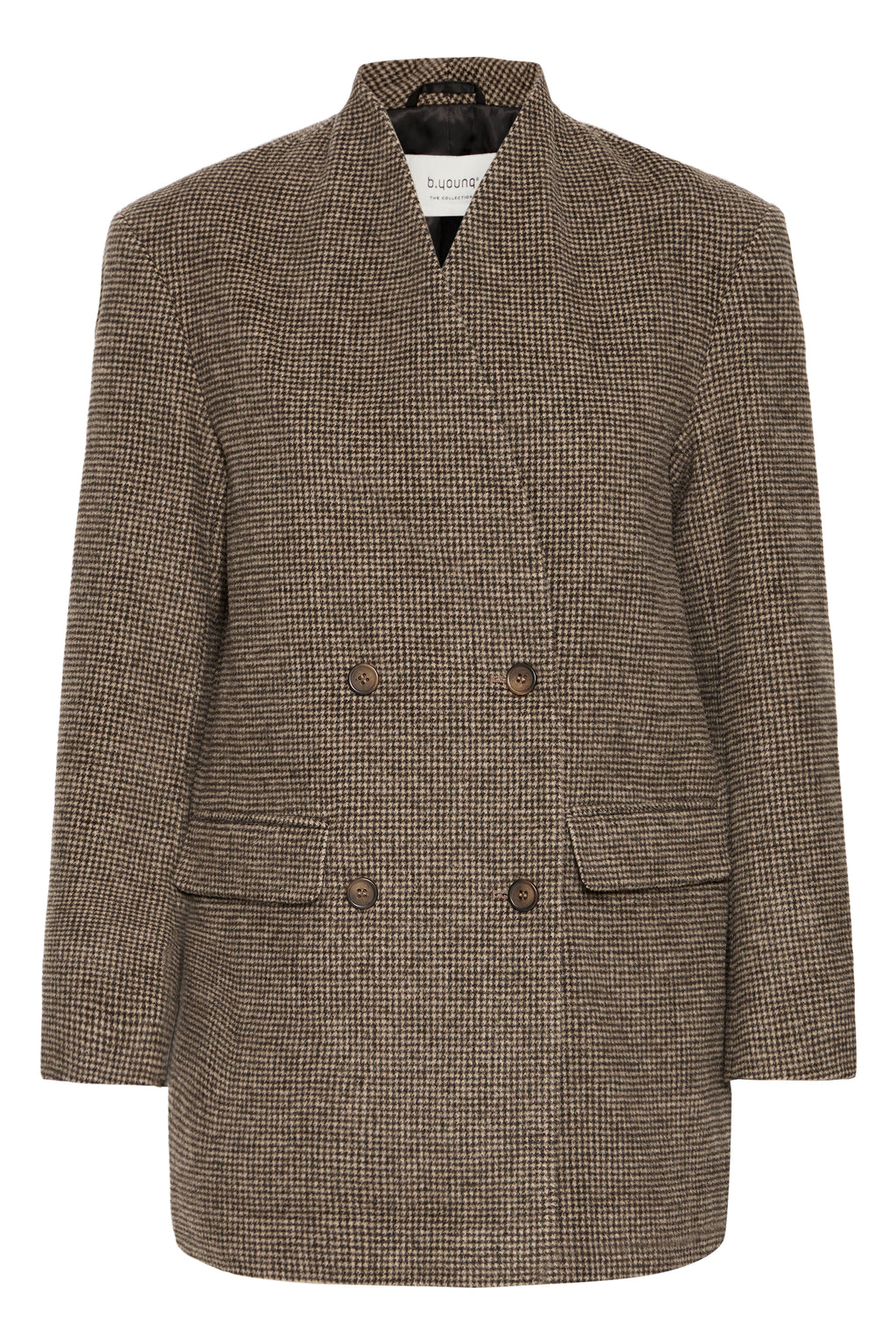 Collarless Tweed Blazer