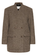 Collarless Tweed Blazer