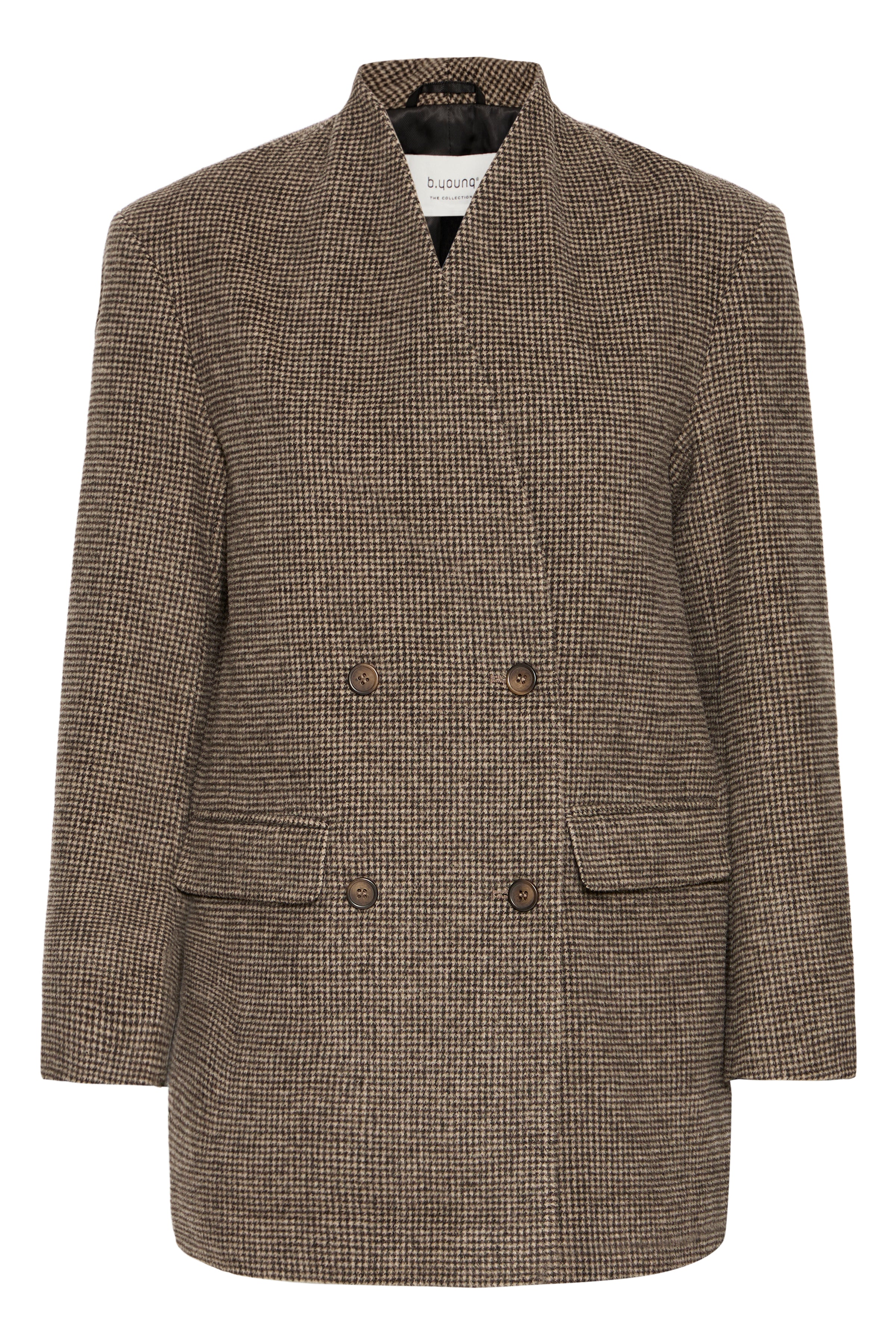 Collarless Tweed Blazer
