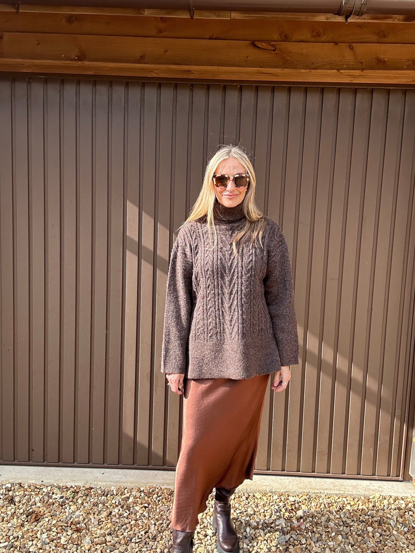 Cable Jumper - Brown