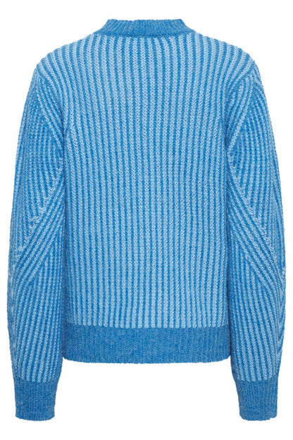 Provence blue ribbed jumper