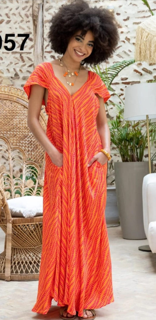 Iris Dress -Orange