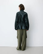 Oversized Faux Leather Jacket