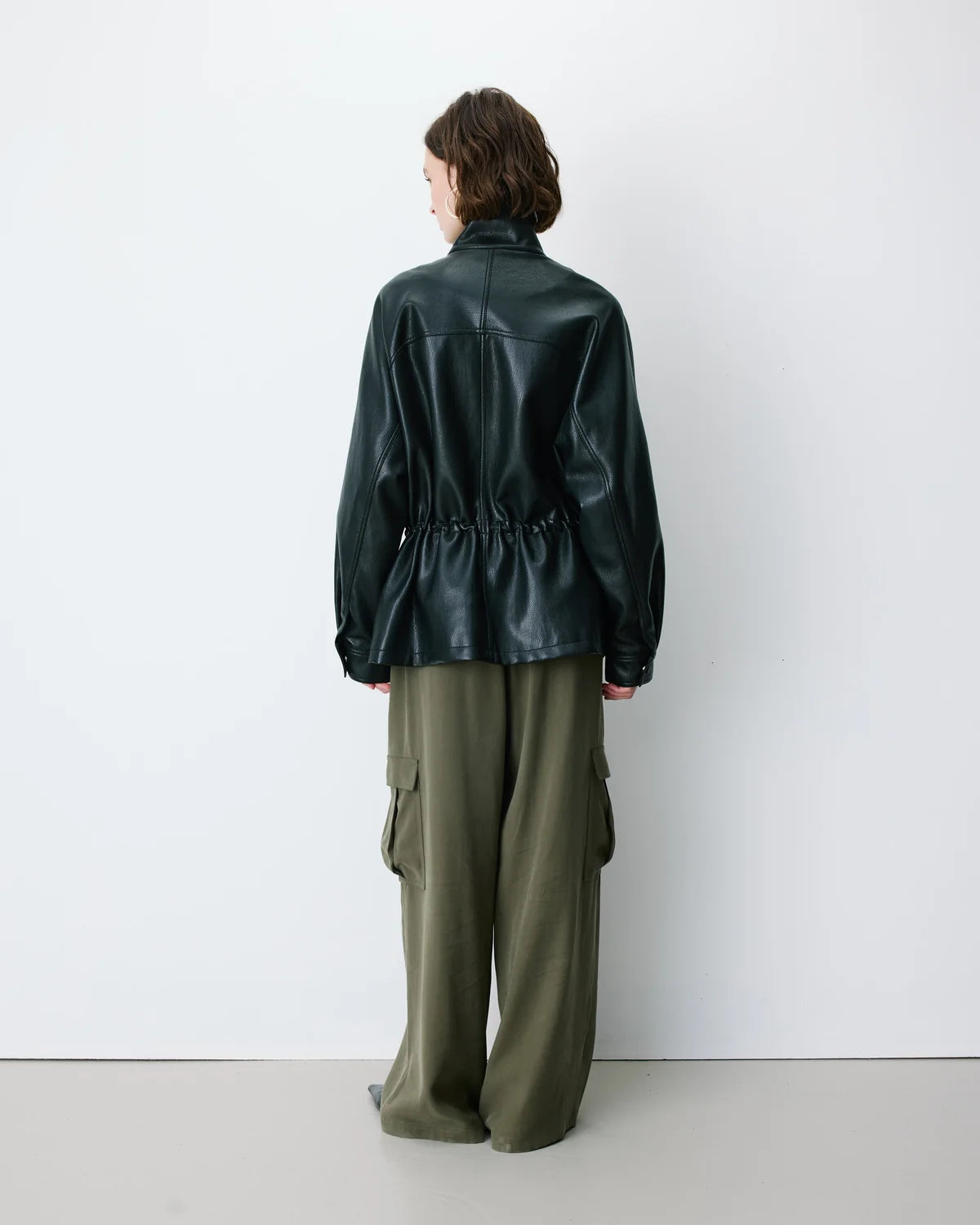 Oversized Faux Leather Jacket