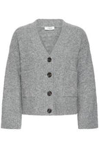 Grey V Neck Cardigan