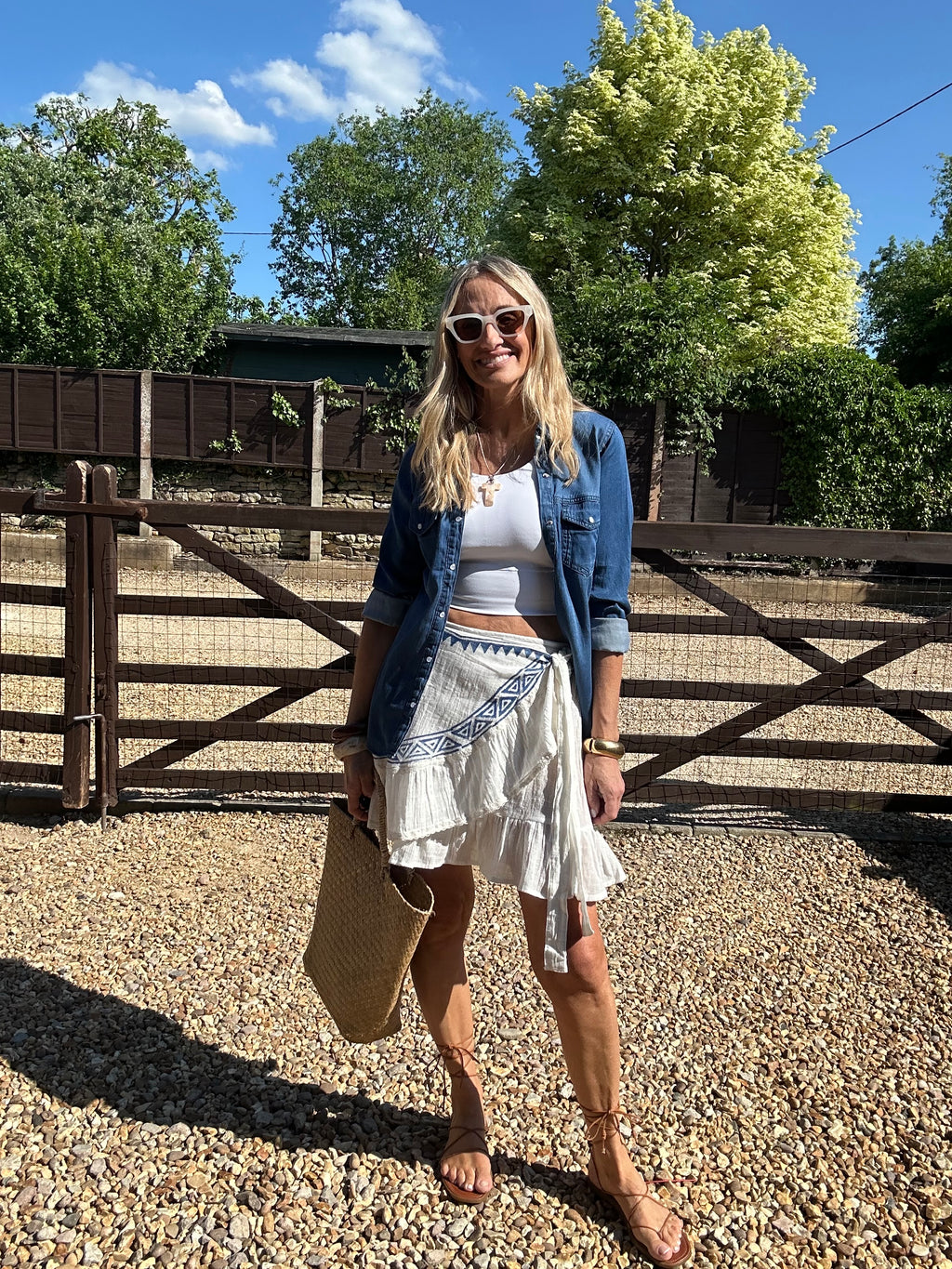 Boho Mini Wrap Skirt