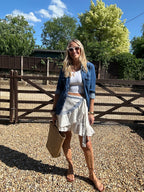 Boho Mini Wrap Skirt