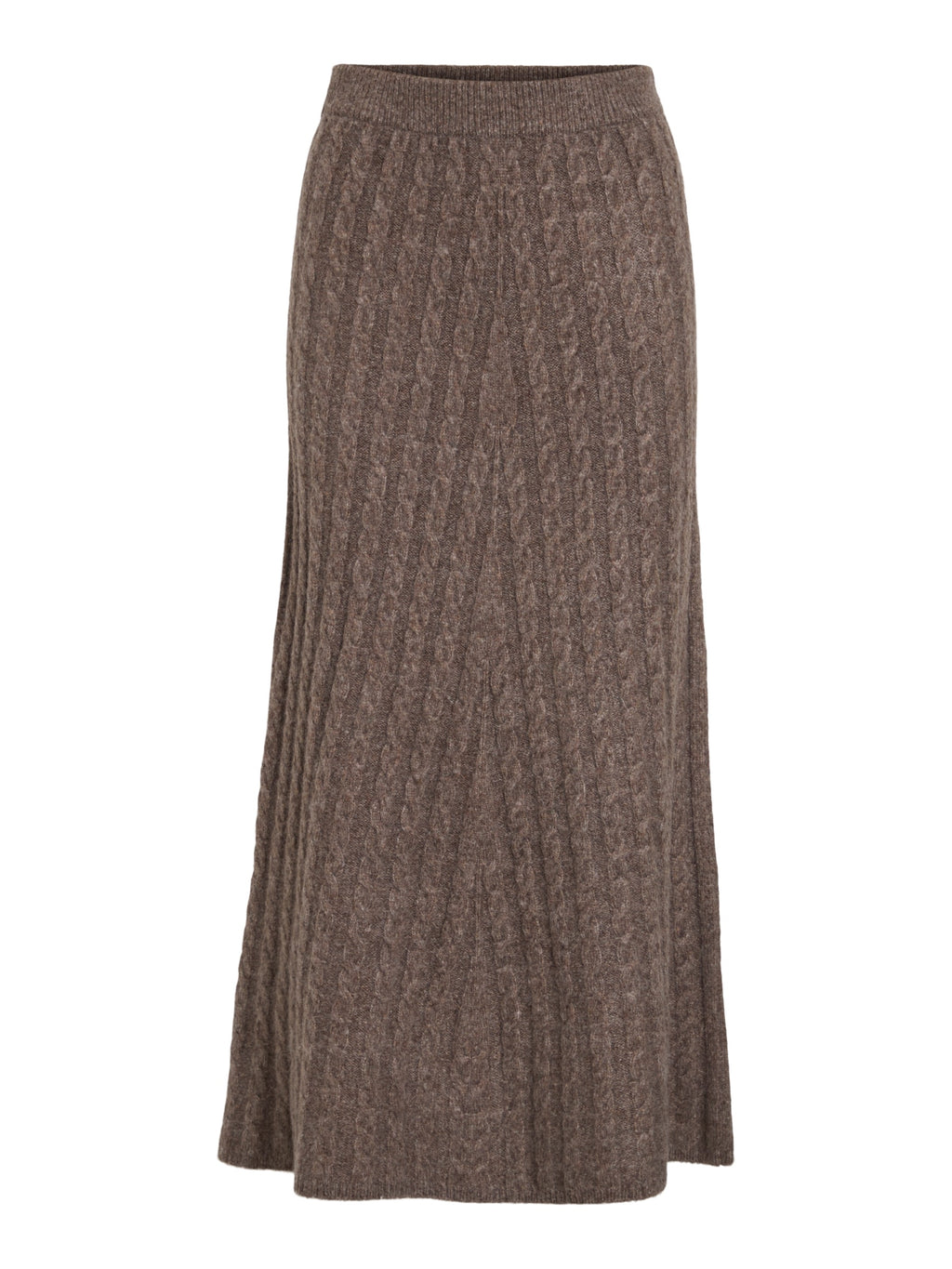 Cable Knit Ankle Length Skirt and Cardigan Co-ord