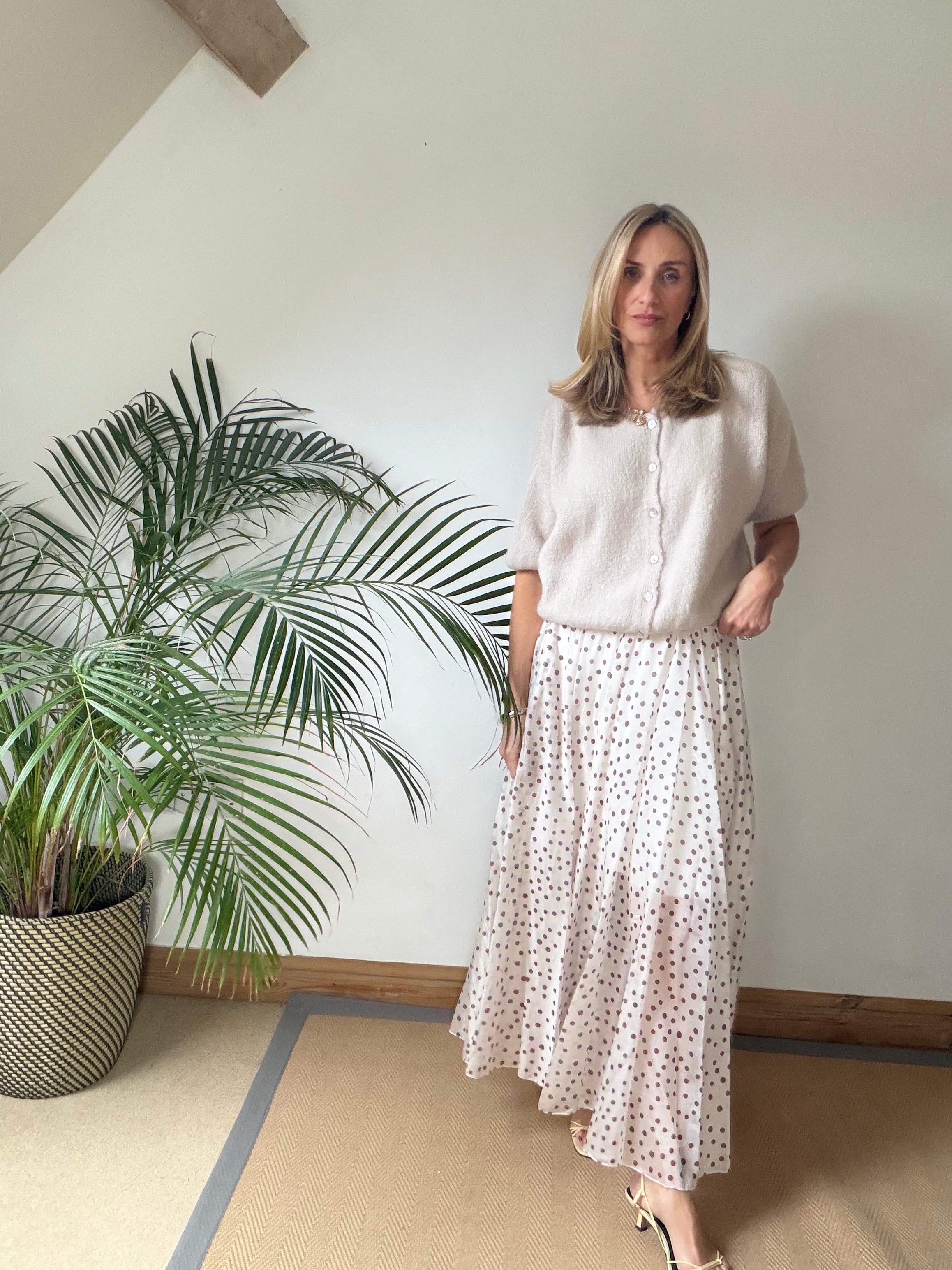 Polka Dot Maxi Skirt