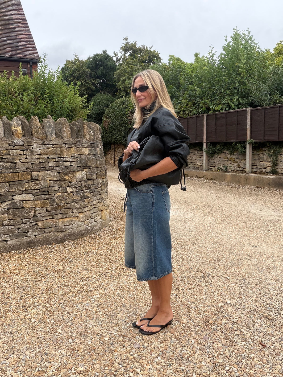 Funnel Neck PU Jacket