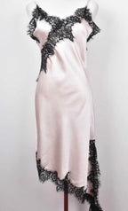 Satin and Lace Asymmetric Dress