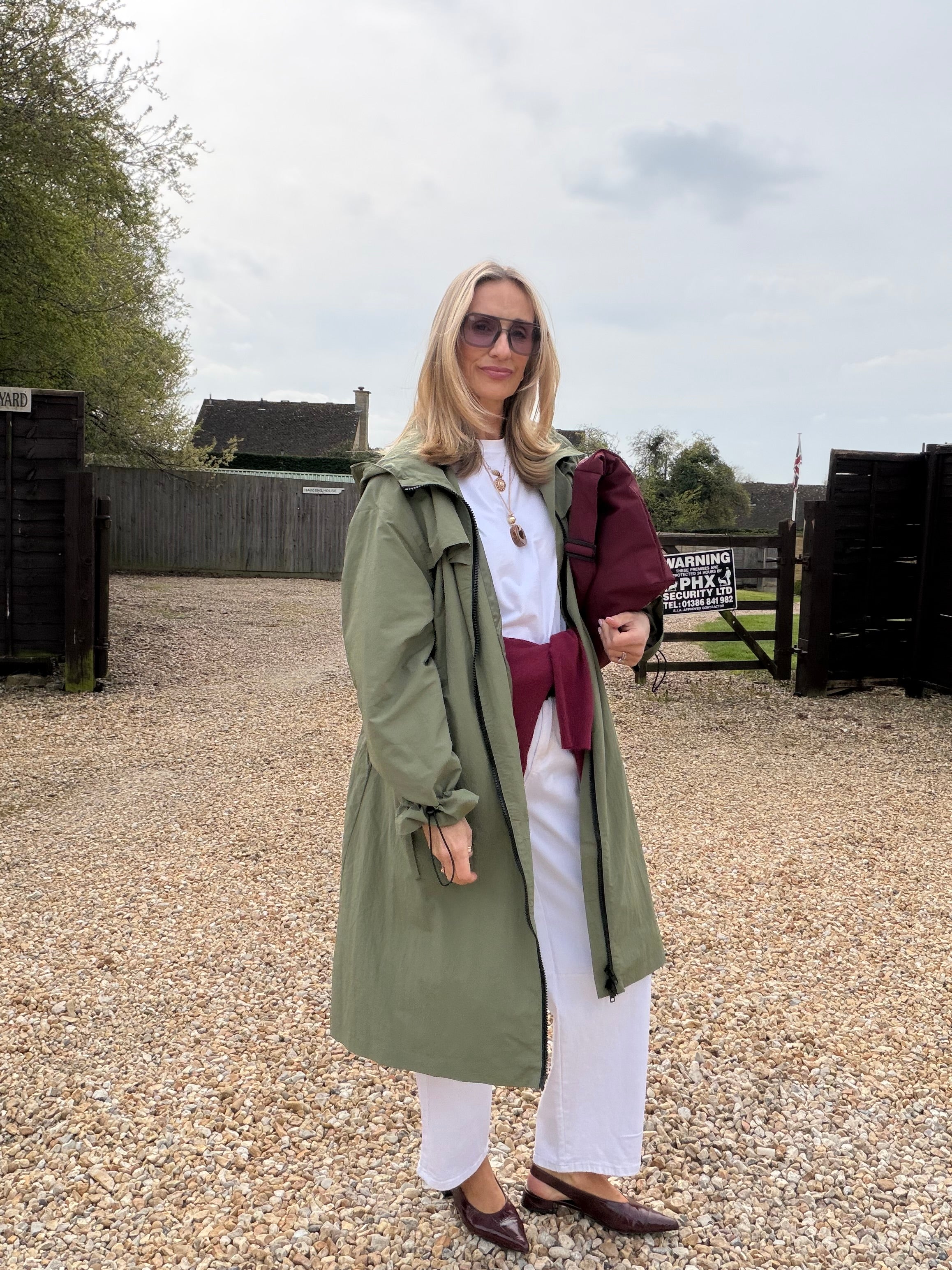 Khaki parka coat