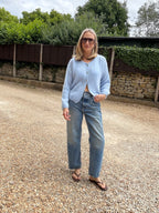 Round Neck Mohair Cardigan