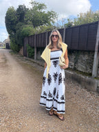 Black and White Jacquard Dress