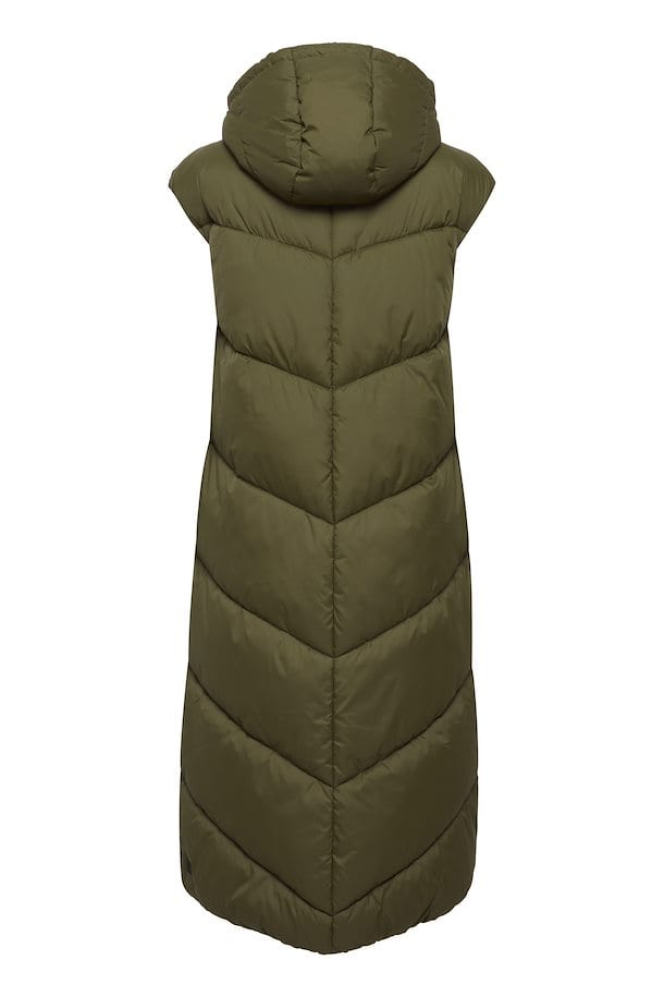 Quilted Gilet - Dark Olive