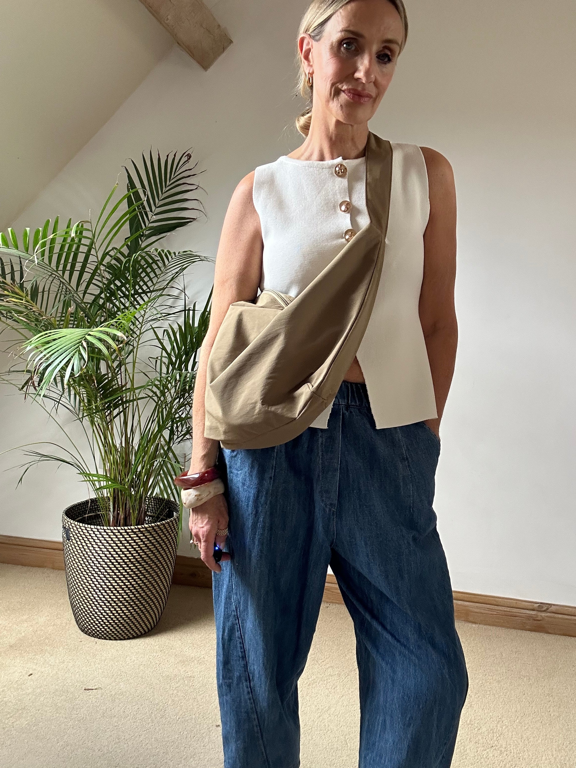 Oversized Fabric Bumbag -