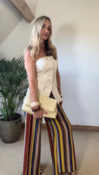 Boho Striped Knitted Pants