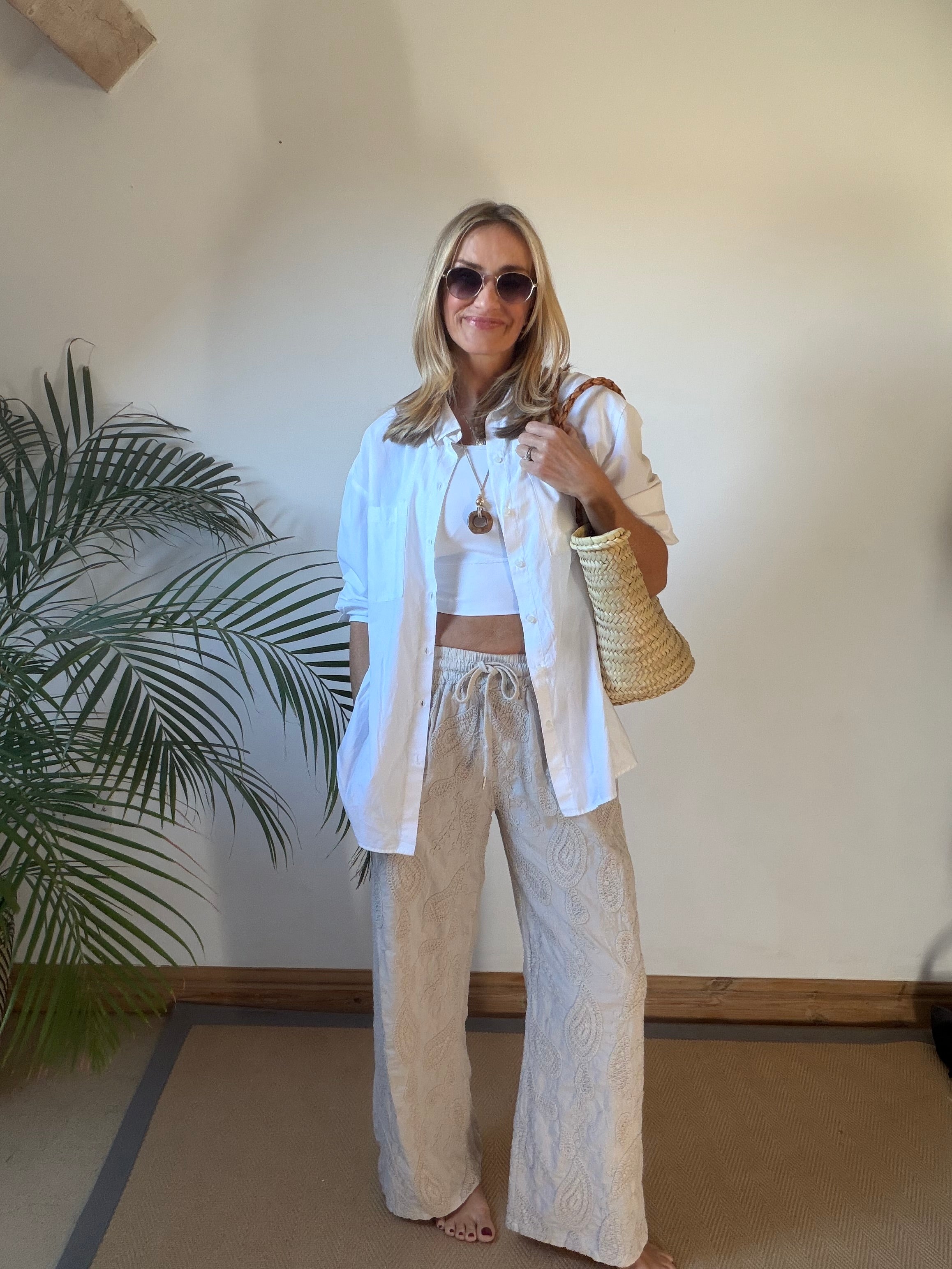 Paisley Cotton Trousers