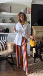 Boho Striped Knitted Pants