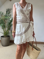 Boho Mini Wrap Skirt